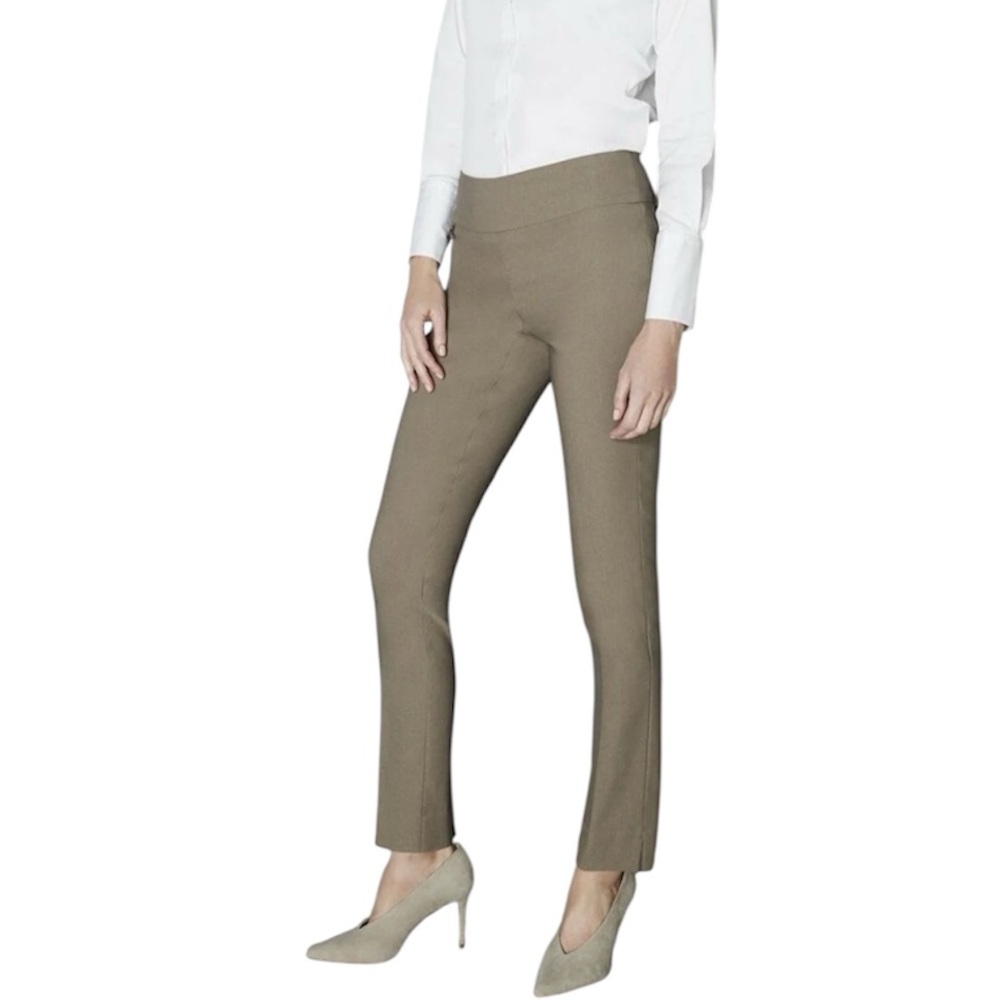Lisette L Slim Ankle 805 Stretch Pull On Green Work Pant  Size 8
